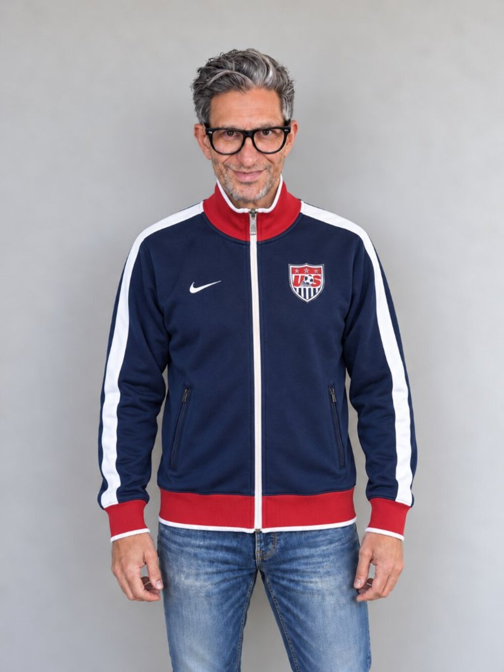 Nike US Soccer National Team Track Anthem Jacket Navy Blue Men's Small